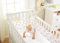 BreathableBaby Klassische atmungsaktive Netz-Einlage für Kinderbetten mit 4 offenen Seiten, deckt 4 Seiten ab, die sicherere Alternative zu traditionellen Nestchen, maschinenwaschbar, rosa Wolke,