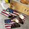 Küchenteppich Teppich Läufer Küchenläufer 2 Stück rutschfest,Eagle, Flagge der Vereinigten Staaten von Amerika mit dem Symbol des Landes, das in den Ho, Waschbar für Flur Küche 40 x 100 cm+40 x 60 cm