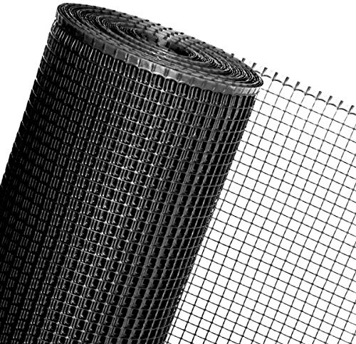 HaGa® 50m Kunststoffzaun in 0,6m Höhe Geflügelzaun Zaun schwarz - pflanzenverträglich - verrottungsfest - UV-Schutz