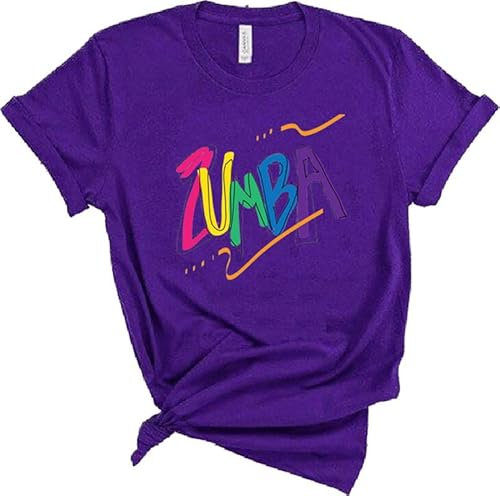 Zumba Athletic Short Sleeves Grafik Bedruckt T-Shirt Tanz Workout Top Casual T-Shirt für Frauen Slim Fit