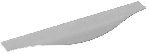Furnipart Griffleiste Malibu-Curve Breite 395mm - geschwungene Griffleiste - Griff Profilleiste zum Einnuten, Aluminium Edelstahl-Effekt