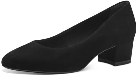 Tamaris Damen Pumps Leder Blockabsatz; Black/schwarz; 36 EU