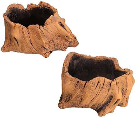 ABOOFAN 2piezas Maceta De Madera Retro Adorno para Maceta Contenedor para Plantas para Plantas Suculentas Interiores