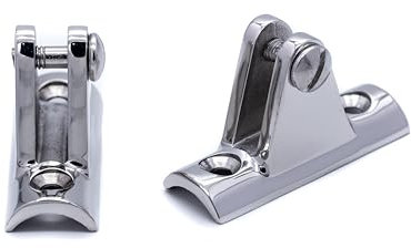 2pcs Bimini Deck Hinge Mount concave Stainless Steel Marine Grade Boat Fitting
