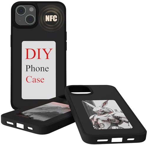 Smartphone Hülle für iPhone 14 Handy mit 3,5 Zoll Digital Editierbarem E-Papier-Bildschirm, Keine Spur und keine Fingerabdrücke, mattiertes Silikonmaterial, 360 Grad voller hoher Schutz, Schwarz
