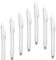 MAQA Set 100 coltelli riutilizzabili in plastica Bianca, coltelli bianchi per plastica alimentare, lavabili in lavastoviglie. per la casa e la cucina, Buffet per feste Matrimoni(19 cm - colore bianco)