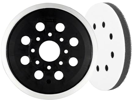125mm Plato de Lijado para Bosch PEX 220 A GEX 125-1 AE PEX 220 AE Skil 7402/7490 8-Orificios-placa de lijado con Almohadilla Pulido de lijado Bosch Accesorios para lijadoras excéntricas