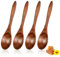 cobee 4PCS Kleine Holzlöffel, 14.5cm Honiglöffel für Tee Mini Holz Teelöffel für Kaffee Marmelade Salze Holzlöffel zum Essen Asanta Smooth Tiny Servierlöffel für Glas & Condiment