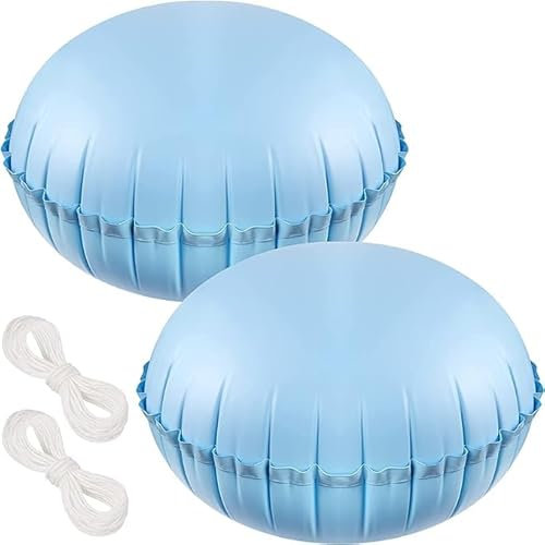 2 PCS Cuscino Gonfiabile Invernale Piscina,4×4ft Cuscino d'Aria per Piscina,Cuscino Aria Piscina Copertura Invernale,Cuscino d'Aria per l'inverno,Piscina Copertura Invernale Galleggiante Svernante