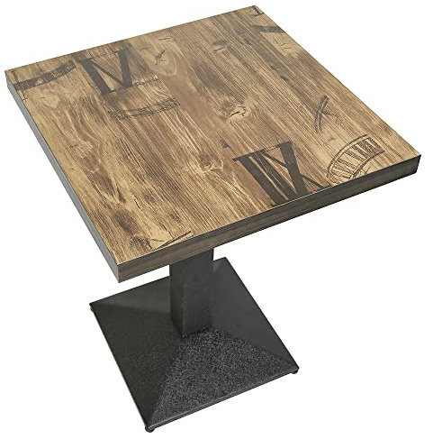 WODFARR Esstisch aus Holz, quadratischer Tisch, kleines Design, Küchentisch für 2-4 Personen, Esstisch für Esszimmer, Wohnzimmer, Balkon, quadratisch (a)