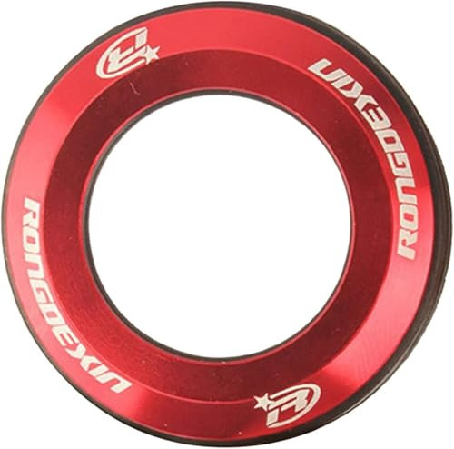 3-Piece Bicycle Fork Washer Dust Cover Set, MTB & Road Bike Headset Cap, Lightweight Aluminum Alloy, Fits 28.6mm/1-1/8 Steerer Tube, Dustproof Bike Fork Cap (Red)