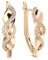 Ohrringe Ohrhänger Creole 585 RG Rosegold Rotgold mit Zirkonia Edelstein- 19
