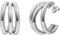 XENOX® Trio Medium Creolen - Damen Ohrringe aus hochwertigem Edelstahl, 100% Wasserfest | X2673