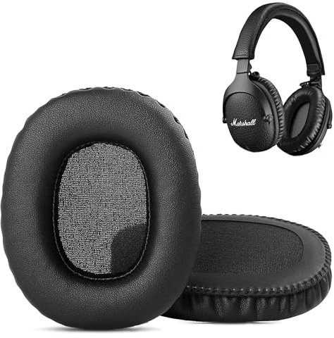 HAIZEEN Cuscinetti Auricolari Compatibili con Marshall Monitor Cuffie Over-Ear Cuscinetti di Ricambio (Pelle di Proteina/Schiuma Memory)
