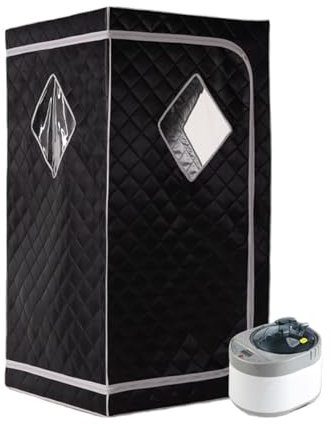 Sauna Da Casa Box sauna portatile for sauna a vapore domestica tenda sauna pieghevole for interni spa personale for tutto il corpo con telecomando for vapore 4L 1600W Portable Sauna(Tent and 4L Steame