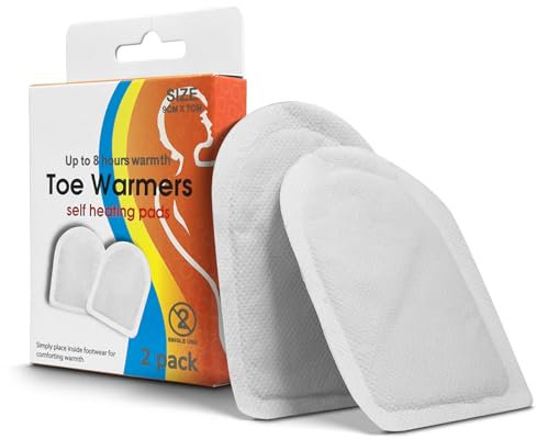 RE-GEN Toe Warmers | Up to 8 Hours Comfort | Air Activated Self Heating Toe Pads | Easy Application Adhesive Backed (10 Pair - White)