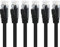 Yauhody CAT 6 Ethernet Cable 0.5m Black 6Pack Network Cable High Speed CAT6 Ethernet Patch Leads 0.5m Lan Cable CAT6 Gigabit Internet LAN Patch Cable for TV Gaming Router(0.5m 6Pack Black)