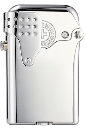 Luxuriöses Vintage-Kerosin-Feuerzeug aus Messing mit winddichtem, wiederverwendbarem Herren-Geschenk unten Kraftstofffüllanschluss, new thorens Gen 5, einzelne Klaue, Silber