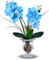 Alyphyly Bonsai di fiori artificiali con vaso di vetro di vino, orchidea vivida composizione di fiori Phalaenopsis vaso per casa ufficio decorazione tavolo centrotavola decorazioni per la casa (vaso