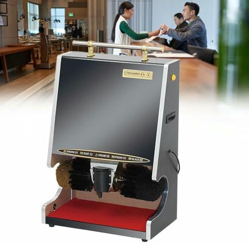 MNJVCFDS Machine à cirer Les Chaussures à Induction entièrement Automatique, Machine à cirer Les Chaussures Automatique pour Les ménages, Machine à cirer Les Chaussures en Titane électrique