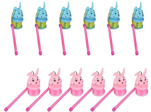 Dcaknri 12x Juguete Juguete Brillante para Niños Iluminación Juguete Caricatura Linterna Brillante Anillo Arcoiris para Atraer Atención Lintería