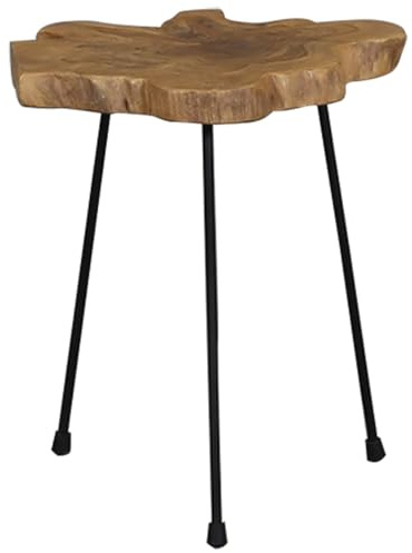 Casa Moro Side Table Plant Stand Wood - Couch Table Living Room Storage Table | Solid, Teak Wood - 45 x 50 cm