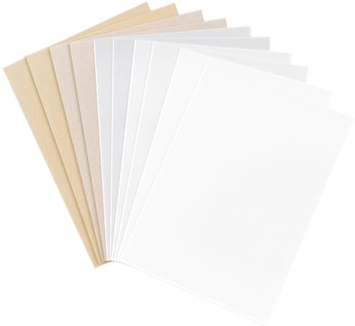 10 Stück Bastelfilz Beige Weiß Serie, Filzstoff A4 20x30cm, 1 mm dick Filz Blätter zum Basteln, Große Vliesstoff Stoff Filzplatten, Polyester Felt Fabric für DIY Handwerk, Nähen, Bastelprojekte, Deko