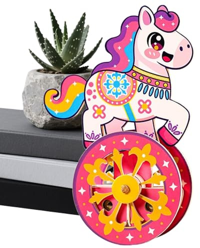 Wooden Models, Assembly Kit with Self-Rocking Base, Brain Game and Puzzle, Wooden Horse Construction Set for Men, Women, Teens, Home Decoration Birthday Christmas Thanksgiving and Holiday