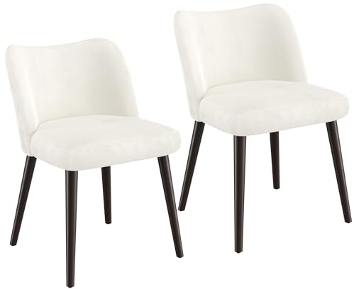 YUUIJOAA Esszimmerstuhl 2er Set, Küchenstühle, Polsterstühle und Holzbeinen Dining Chairs für Esszimmer, Küche (Beige)