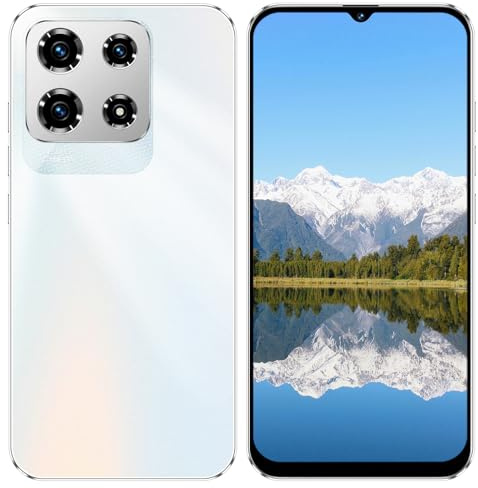 TryFirst Unlocked 4G Smartphone, 6.3 HD Incell Screen, 3GB+32GB Expandable to 256GB, 4500mAh, 13MP+16MP Camera, Android 12, Triple Card Slot, Face Unlock, OTG (White)