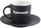 Kawasaki Kaffee Tasse mit Unterteller ! MUG schwarz weiß