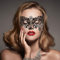Lady of Luck Venezianische Masken Masquerade Maske Fashion Laser Geschnitten Strass Metall Venezianischen Cosplay Party Venezianische Maske Damen