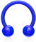viva-adorno Universal Hufeisen Piercing Kunststoff mit Kugeln Septum, Lippe, Augenbraue, Nase Z292, blau, 1,2x10mm
