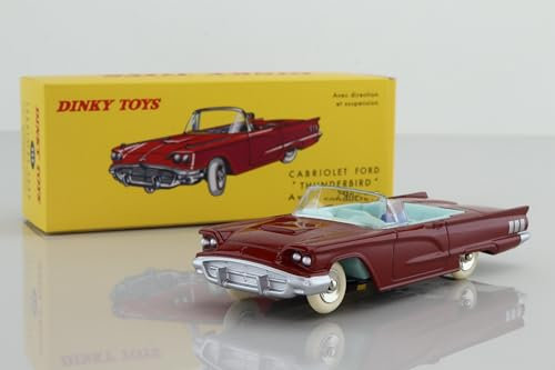Supreme Models Ford Thunderbird Auto-Modell Dinky-Spielzeug, rot, 1:43, Größe 555, ATLAS DEAGOSTINI USA T3