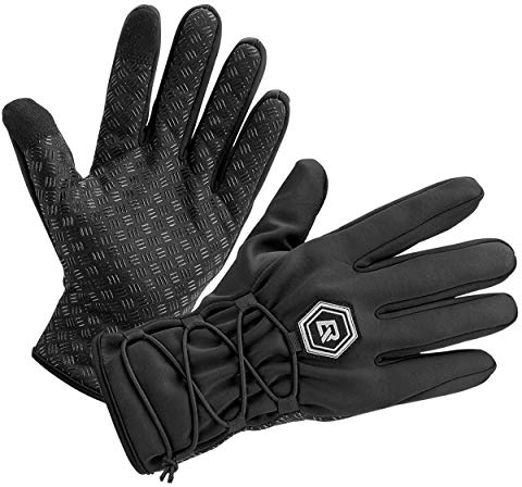 ROCKBROS Fahrradhandschuhe Winter Handschuhe Herren Touchscreen Warme Arbeitshandschuhe Winddichte Laufhandschuhe zum Radfahren, Wandern, Skifahren, Motorrad