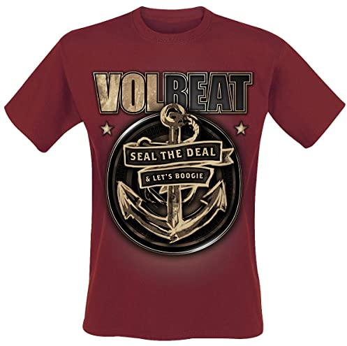 Volbeat Anchor Männer T-Shirt rot M 100% Baumwolle Band-Merch, Bands, Nachhaltigkeit