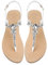 AIJIVOU Flache Damen-Sandalen mit Strasssteinen, Flip-Flops mit Clip, Zehenring, Perlen, Strass, Kristall, Juwelen, Sandalen, Schuhe für Sommer, Strand, Urlaub, Outdoor, Weiß#3, 36 EU