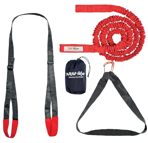 TowWhee MoTowWhee – La corde de remorquage élastique originale pour motos | Sangle de traction extensible extra forte pour remorquage (kit MoTowWhee Kit)