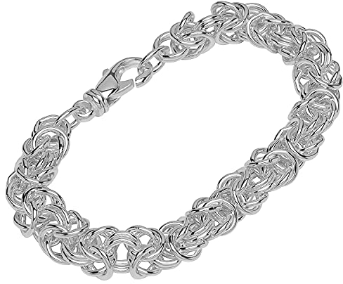 NKlaus Armband 925 Sterling Silber 22cm Königskette rund Herren designer Armbandkette 12128