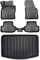 ELMASLINE Gummimatten & Kofferraumwanne Set für SEAT Ibiza 4 (IV) 2008-2017 | Extra hoher 5cm Rand