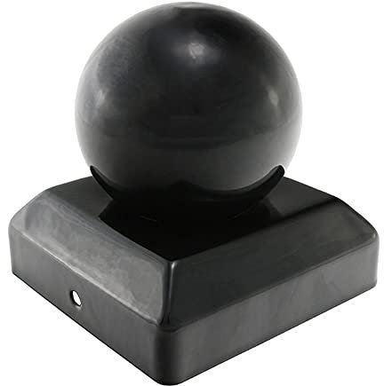 TIMCO Kugelzaun Pfostenkappe Epoxid Schwarz – 100 mm