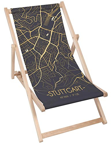 DreamRoots Liegestuhl klappbar Holz, Buchenholz bis zu 130 kg, Sonnenliege klappbar mit 3-stufiger Neigungsregulierung der Rückenlehne, Strandstuhl Holz mit waschbare 100% Polyester, Liegestuhl Holz