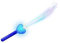 LED Leuchtwedel Flashlight Blinkstäbe Leuchtstab Herz 40 cm mit Glasfaser (blau)