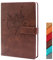 Navkejon PU Leder Hardcover Journal Notizbuch, Totem Kompass Old Looking Diary Magnet Flap 8 mm Linierte Seiten mit Lesezeichen, A5 14 x 21 cm