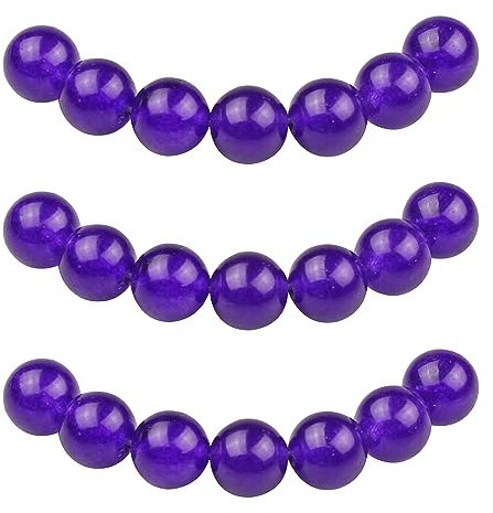 MJDCB 60pezzi 6mm Giada Viola Sciolto Perline di Pietra per Creazione Braccialetti Collane e Gioielli Pietre Dure per Bigiotteria Fai Da Te Rotonde