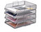 EXERZ Briefablagen 4tlg/ Papiersortierer/Schreibtisch multifunktionaler Organiser/Dateihalter für Büro, Schule, Studie, 2-In-1-Schublade