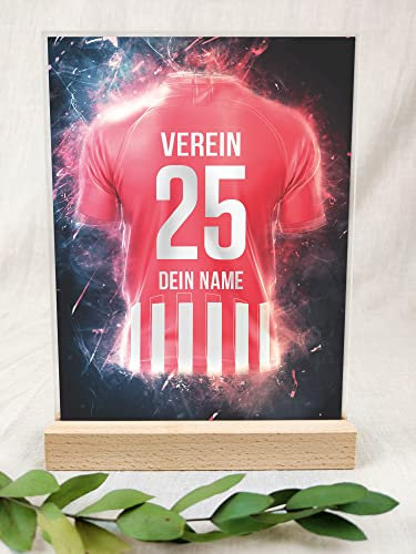 Berliner Fanartikel Acryltafel - Personalisiertes Geschenk, Fußball, Fussball Geschenke Jungen, Fussball, Fanartikel, Fanartikel Kinder, Fan Geschenke, Berliner Trikot für Berliner-Fans