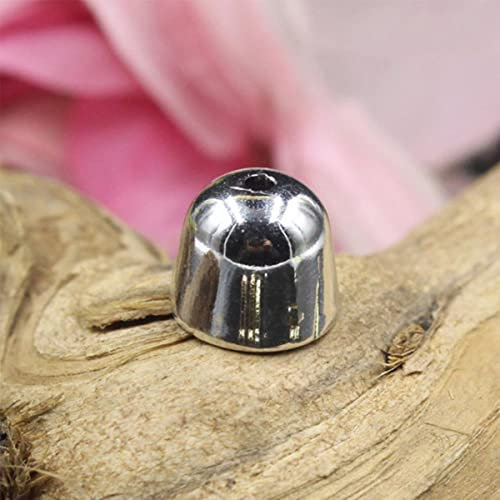 50 Teile/los Gun-schwarz/Gold/Rhodium CCB Dome Bead Bell Caps 10mm 14mm 16mm Quaste Steckdose Kappen DIY Schmuckherstellung Zubehör-rhodin,18mm 50 stücke