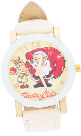 UKCOCO 1 Stück Damen-Armbanduhr Weihnachtsuhr Cartoon-Elch-Muster Uhr Mit Charme Zunehmende Uhr Uhrengehäuse Für Herren Armbanduhr Für Herren Freizeituhr Kinder-Armbanduhr