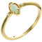 Epinki Echt Goldschmuck Ring 14 Karat Gelbgold 585, Solitärring mit Opal, Marquiseschliff, 14K Gold Partnerringe Trauringe Eheringe für Damen, Gold, Gr.60
